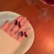 Velvet Butterfly Knot Earrings 2022 New Tide Earrings Womens Small Crowd Design Sense Superior UNIQUE EAR TRIM EAR CLIP