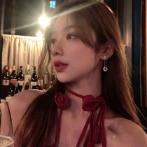 Atmosphere Sensation Flowers Earrings Girl Earrings Girl Earrings 2022 New Wave Small Crowd Design High Ear Accessories