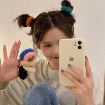 Solid color knitted Hairband cute head rope hair rope leather band women tie head hair trim 2021 new wild hair accessories