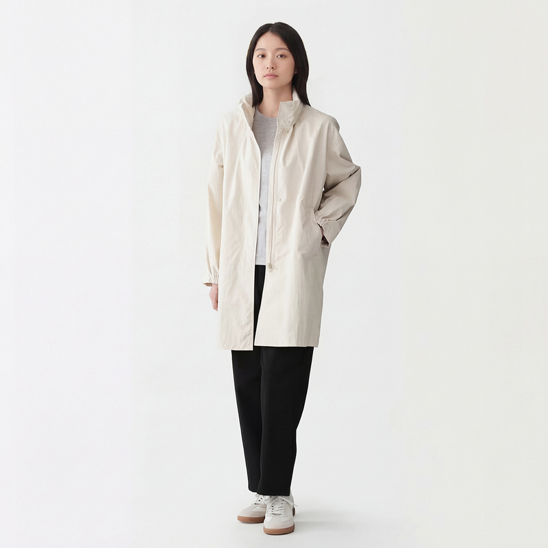 26Th Autumn New Style Unprinted Windbreaker Foldable Hooded Coat Women's Long Coat Loose Uv Protection Windbreaker 26Th Autumn New Style Unprinted Windbreaker Foldable Hooded Coat Women's Long Coat Loose Uv Protection Windbreaker