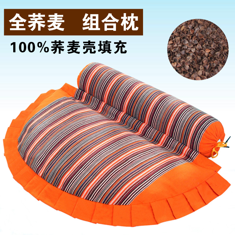 Gối cổ tử cung sửa chữa cổ tử cung cột sống cổ gối người lớn cũ vải thô kiều mạch vỏ kẹo tròn gối có lõi gối dễ giặt và giặt gối lock&lock