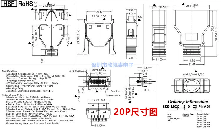 Đầu nối SCSI Trình điều khiển Servo Cắm Đầu nam Dây hàn Vỏ đen/Vỏ trắng Loại khóa CN Loại rãnh