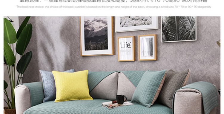 Sofa đệm đơn giản hiện đại vải cotton chống trượt Đệm kết hợp Bắc Âu bao gồm tất cả bốn mùa phổ quát sofa bìa khăn - Ghế đệm / đệm Sofa ghế nệm ngồi