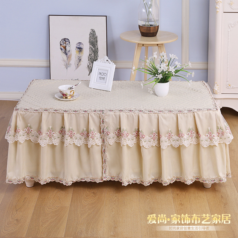 Bàn cà phê vải hình chữ nhật phòng khách nhà đơn giản mục vụ bàn cà phê pad bàn vải vải khăn khăn chống bụi bàn cà phê khăn trải bàn gỗ