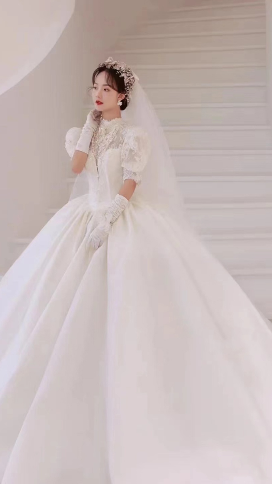  Measurement+Qiti wedding dress+three -piece set   + $4.72 