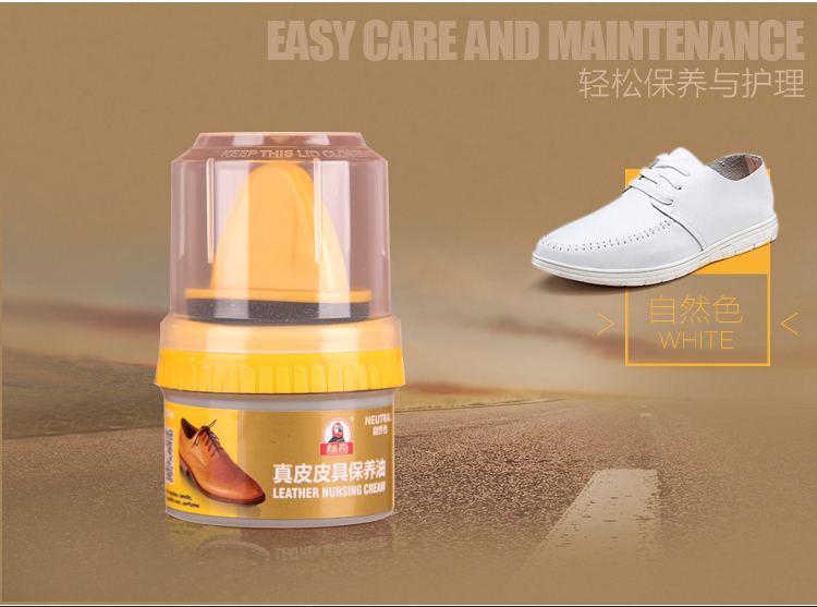xi đánh giày không màu Authentic giày da tiêu chuẩn bảo dưỡng dầu rắn dán giày da màu dầu tráng men đen nâu không màu với bàn chải - Nội thất / Chăm sóc da mua xi đánh áo da ở hà nội