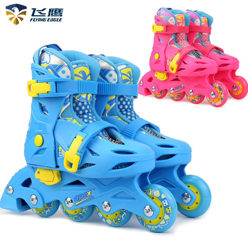 Flying Eagle SQ Children Adjustable Skate Skates Full Suit Straight Rows Of Wheels Sliding Shoes Men And Women Skates Roller Skates Dry Skates
