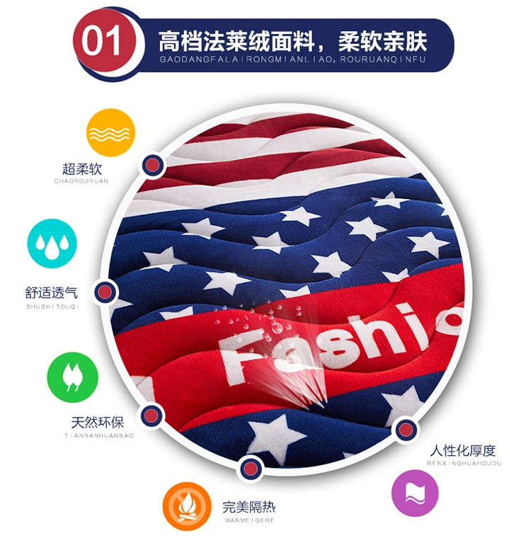 flannel thể tháo rời và có thể rửa được nệm dày tatami nệm custom-made 0.9m1.2m1.5m1.8m2m tùy chỉnh - Nệm
