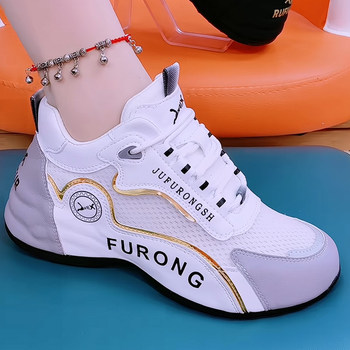 Genuine Leather Women's Shoes, New Summer Sports and Casual Shoes, Ice Silk Mesh Breathable Dad Shoes, Women's Soft-Soled Soft-Surface Dance Shoes