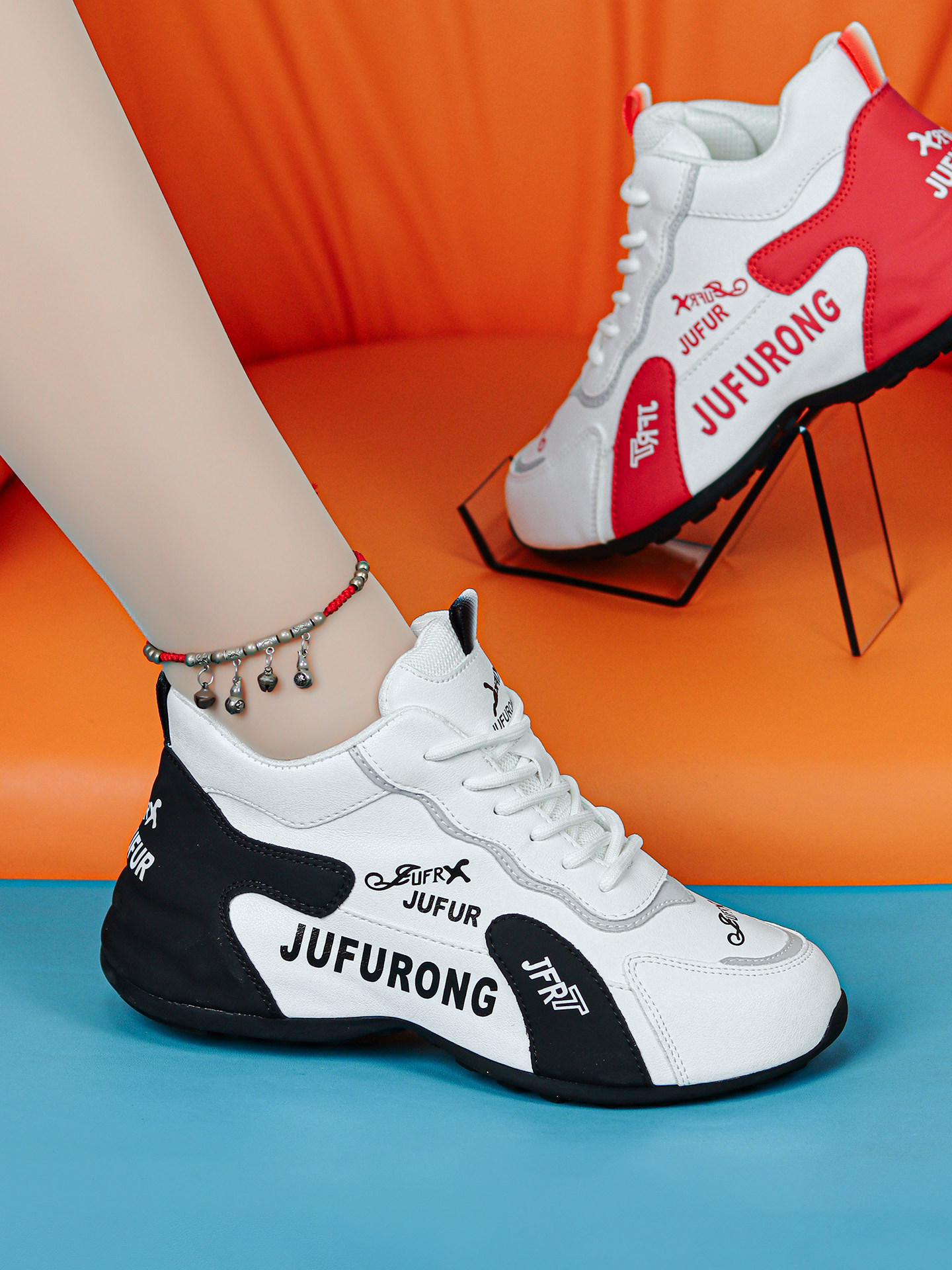 Genuine Leather Thick-Soled Dad Shoes 2025 Autumn New Fashion Versatile Sports Casual Shoes Women's Internet Celebrity Hot-Selling Running Shoes