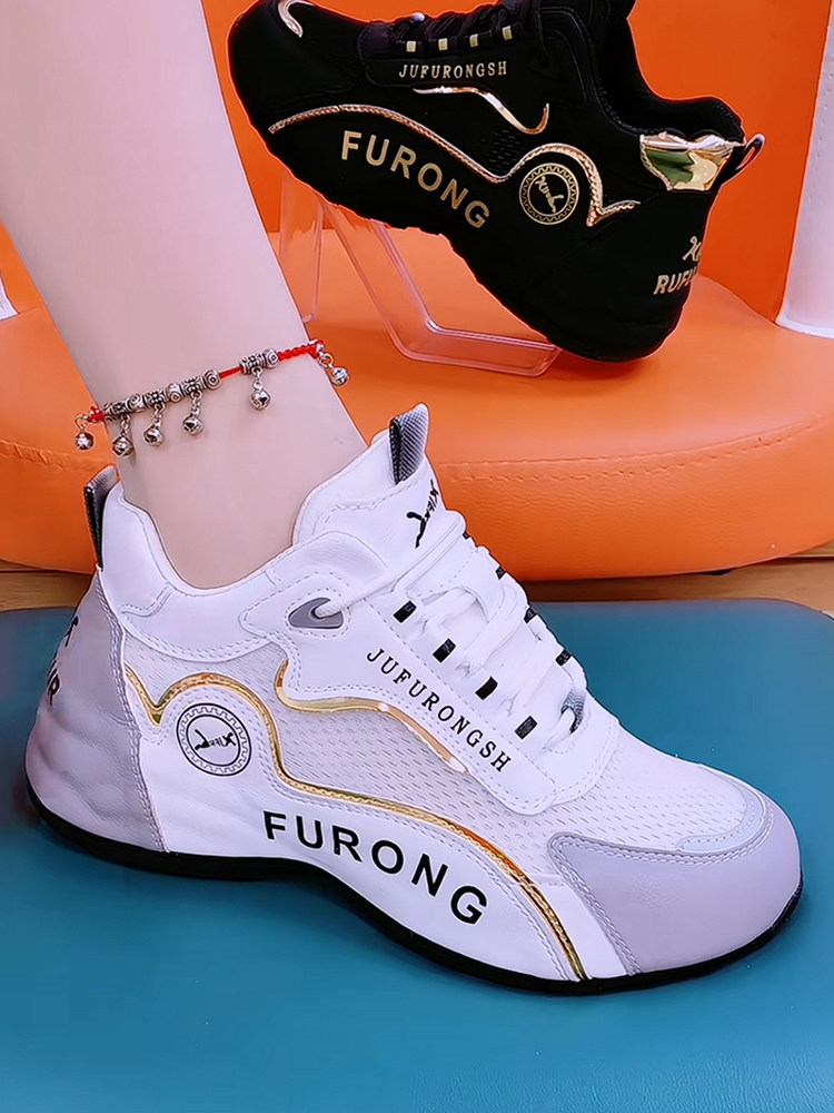 Genuine Leather Women's Shoes, New Summer Sports and Casual Shoes, Ice Silk Mesh Breathable Dad Shoes, Women's Soft-Soled Soft-Surface Dance Shoes