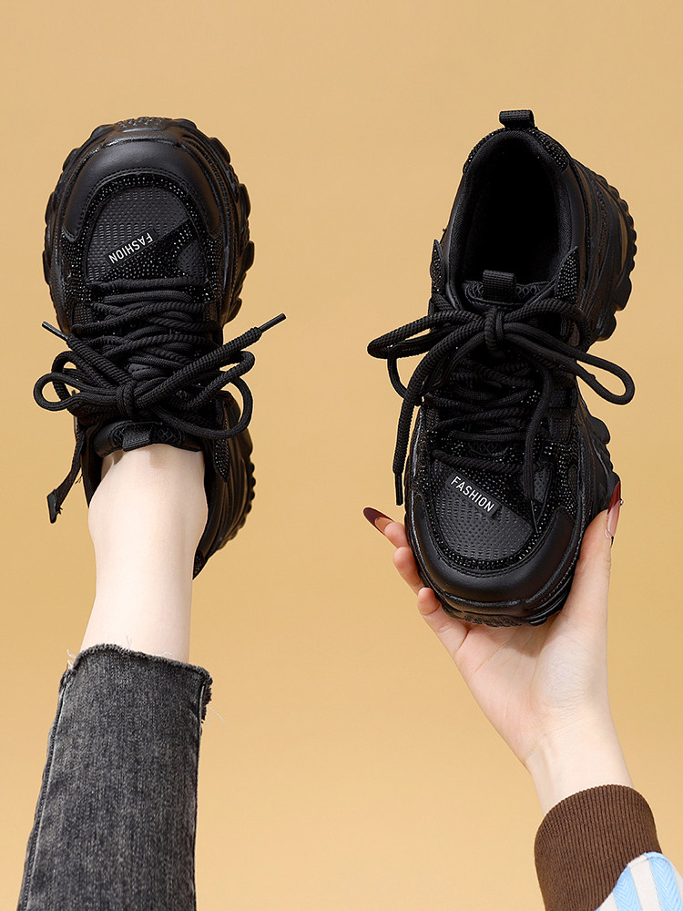 Thick-Soled Dad Shoes 2025 Winter Fleece-Lined Warm Comfortable Versatile Soft Sole Soft Surface Trendy Popular Sports Casual Shoes