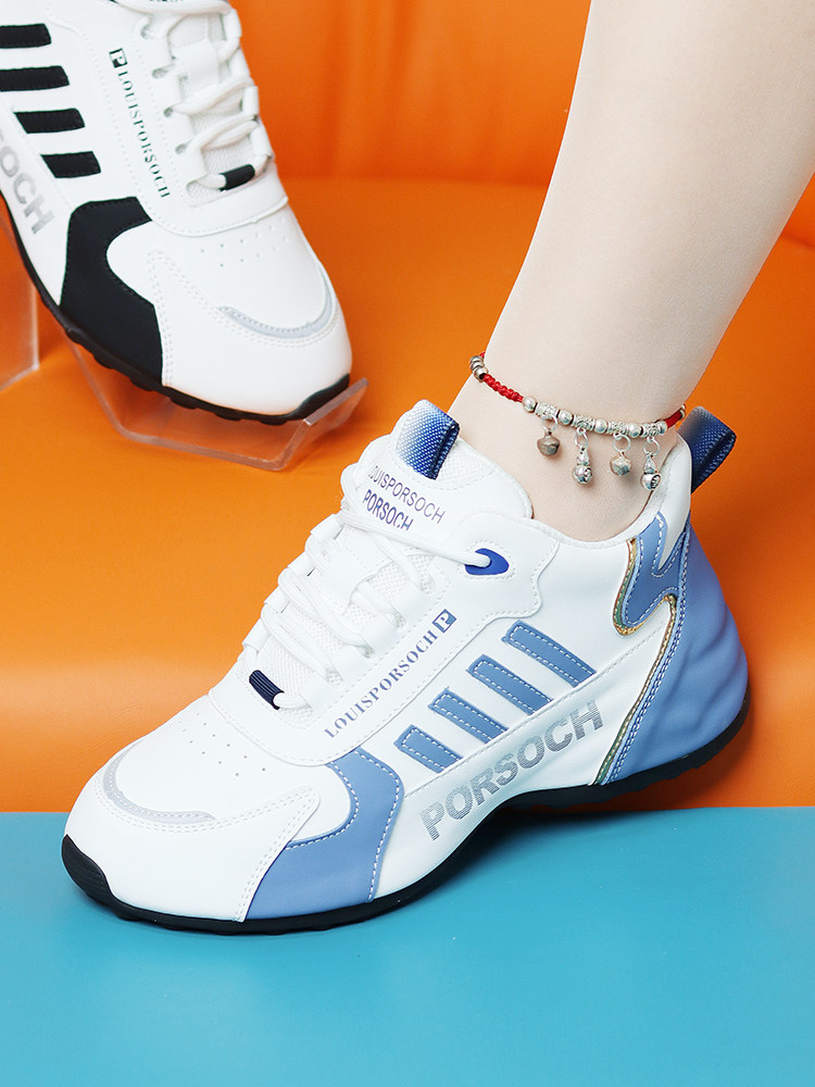 Genuine Leather Women's Shoes, Thick-Soled Dad Shoes, New Autumn Casual Sneakers, Fashionable Versatile Soft-Soled Soft-Surface Dance Shoes