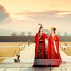 2021 New Chinese Style Wedding Gorgeous Red Embroidered Trailing Hanfu Wedding Clothes Wedding Clothes for Men and Women Couples Ancient Costumes