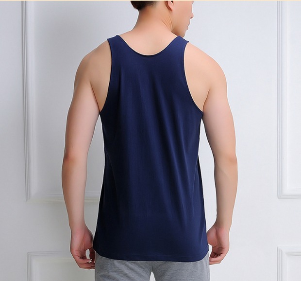 Áo nỉ nam trung niên và áo len màu rắn mùa hè nam yếm yếm người cao tuổi cỡ lớn đồ lót cotton đáy áo 3 lỗ nam