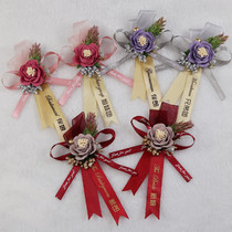 Wedding bridegroom bride corsage wedding full set of Moren bridesmaid sisters hand flower best man parents flower wedding