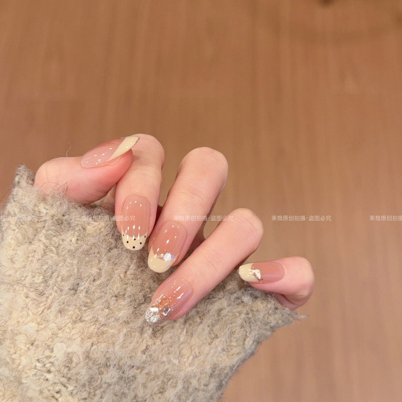 Mo Zai Original【Evening Melodies】Wearable Nails 2026 Purely Handmade Nail Pieces Elegant Light Luxury Old Money Style T1158 Mo Zai Original【Evening Melodies】Wearable Nails 2026 Purely Handmade Nail Pieces Elegant Light Luxury Old Money Style T1158