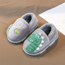 Childrens cotton shoes 2019 autumn and winter girls cotton shoes Small dragon baby snow boots Boys shoes warm home cotton slippers