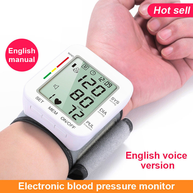 electronic blood pressure monitor English voice wrist type