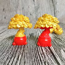 New Years fortune shipping Baby rocking money Tree microscape resin Small swing pieces Desktop Decorative Car Gift Crafts