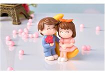 Moon Sends Flowers Lovers Moss Micro Landscape Valentines Day Swing Pieces Doll DIY Creative Handiwork Water Crystal Ball Accessories