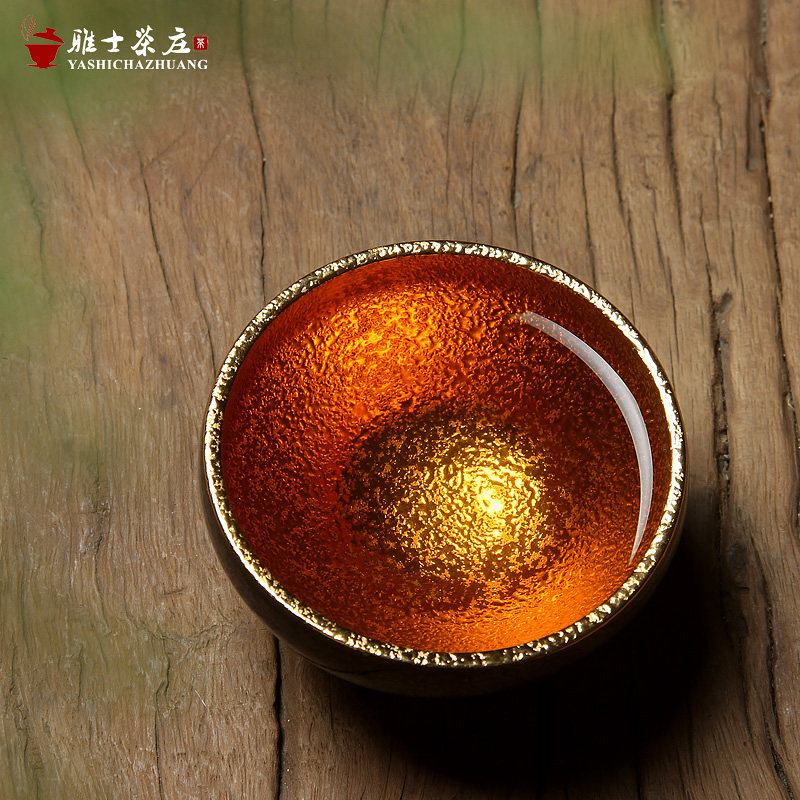 Lai Xinkui Tianmu Starsky 24k pure gold glazed master's cup Pu'er tea cup Handmade by hand