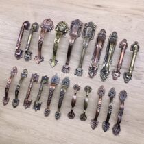  European-style antique copper retro surface-mounted handle Door door door wooden door to door handle Wardrobe wine cabinet Shoe cabinet handle