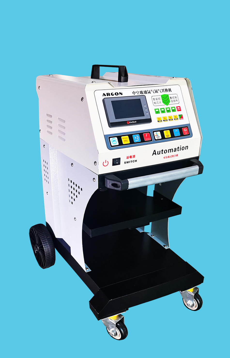 Nitrogen-argon-inflating machine nitrogen-argon-gas inflator machine for hollow-producing nitrogen-fired glass inflator