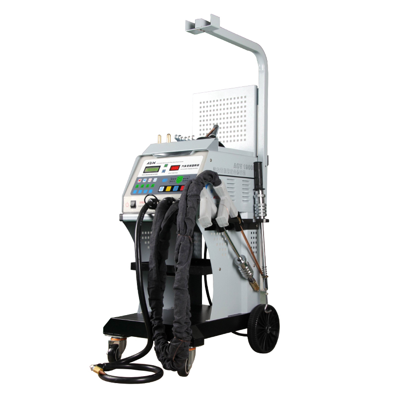 Double-gun bivoltage sheet metal recessed repair machine welding gun grounding wire plastic insurance lever repairing machine shaping machine mesomachine