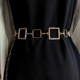 Square Metal Waist Chain, Chanel-Style Accessory, High-End Dress, Sweater, 2025 New Trendy Belt for Women Decoration