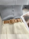 Khaki Genuine Leather Women's Wide Belt, Summer Decorative Versatile 2025 New Trendy Fashion Personality Belt