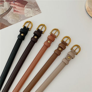 Classic Horseshoe Buckle Black Women's Belt, 2025 New Fashion High-End Belt for Women, Suitable for Jeans