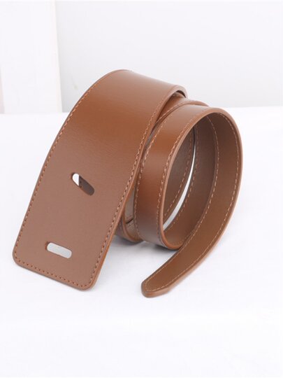 Autumn and winter genuine leather wide belt women's decorative ins trendy blazer women's coat sweater body shaping girdle design