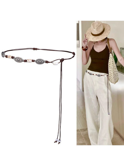 Brown Waist Belt for Women, 2026 New Style, Decorative Belt for Summer Dresses, Fashionable and Versatile with a High-End Feel