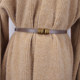 焦糖色真皮可调节腰带女士装饰配大衣裙子2025新款时尚高级感皮带