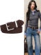 Brown Genuine Leather Women's Belt, 2025 New Model, Suitable for Jeans, High-End Suede Leather Belt for Women