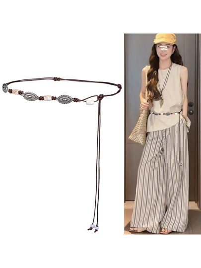 Brown Waist Belt for Women, 2026 New Style, Decorative Belt for Summer Dresses, Fashionable and Versatile with a High-End Feel