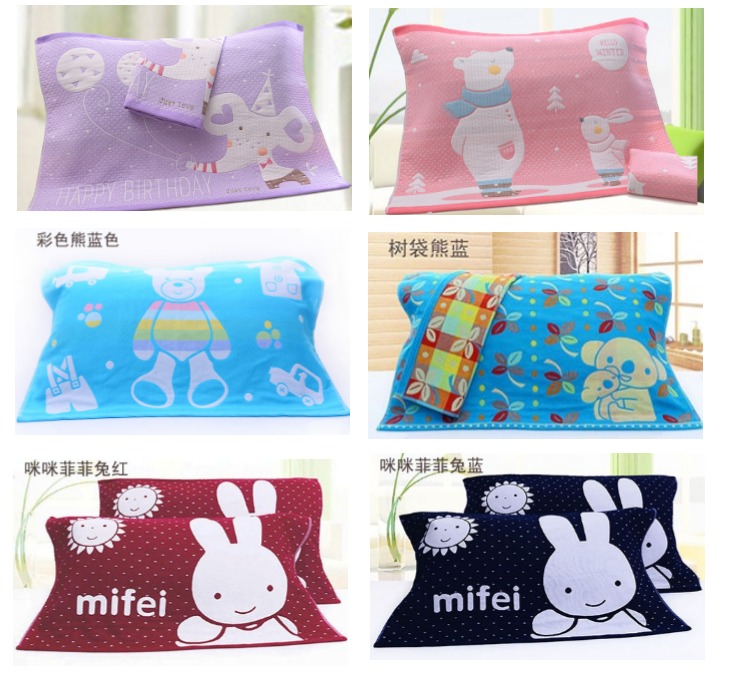 Chất liệu cotton nguyên chất 100% ba lớp gối gạc chính hãng áo gối