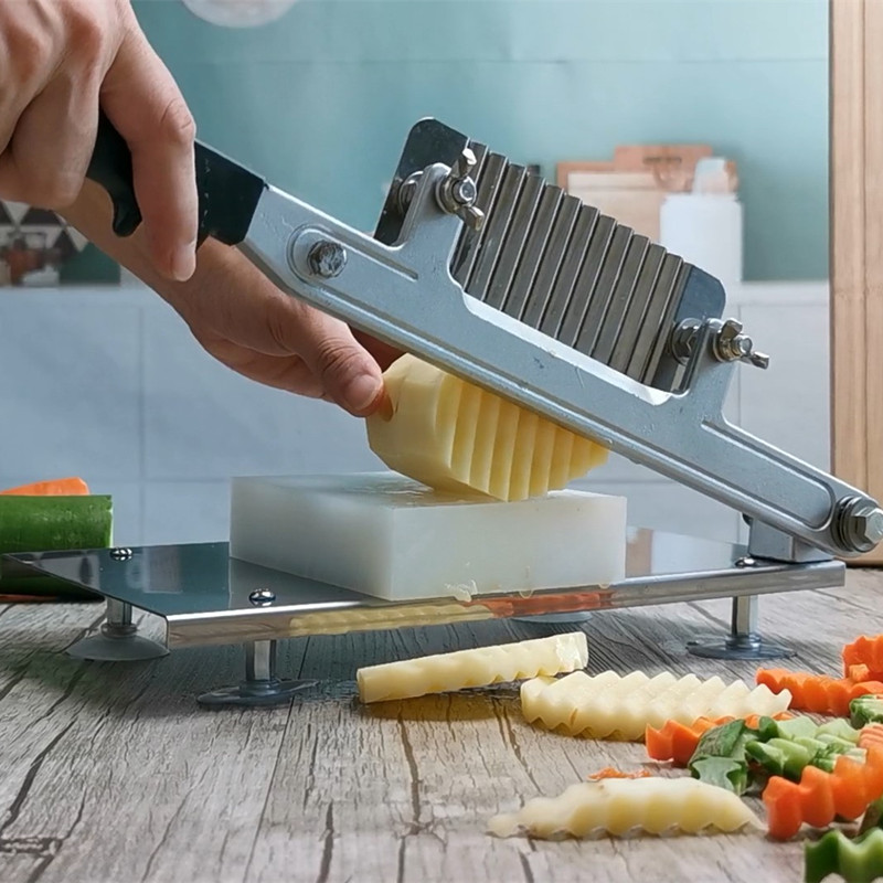 Wolverine Fries Knife Wolf Tooth Knife Potato Knife Flower Cutter Foreign Potato Blossom Wave Knife Commercial Louya Potato Knife Cut Flower Style