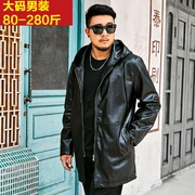 Người đàn ông béo che giữa mông da nam thanh niên béo lợn gió áo khoác trùm đầu áo khoác cỡ lớn 4 5+ 6XL