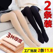 1 2 bộ chân dày vào mùa xuân, mùa thu và mùa đông, xà cạp vớ pantyhose thậm chí cộng dày nhung màu vớ phụ nữ