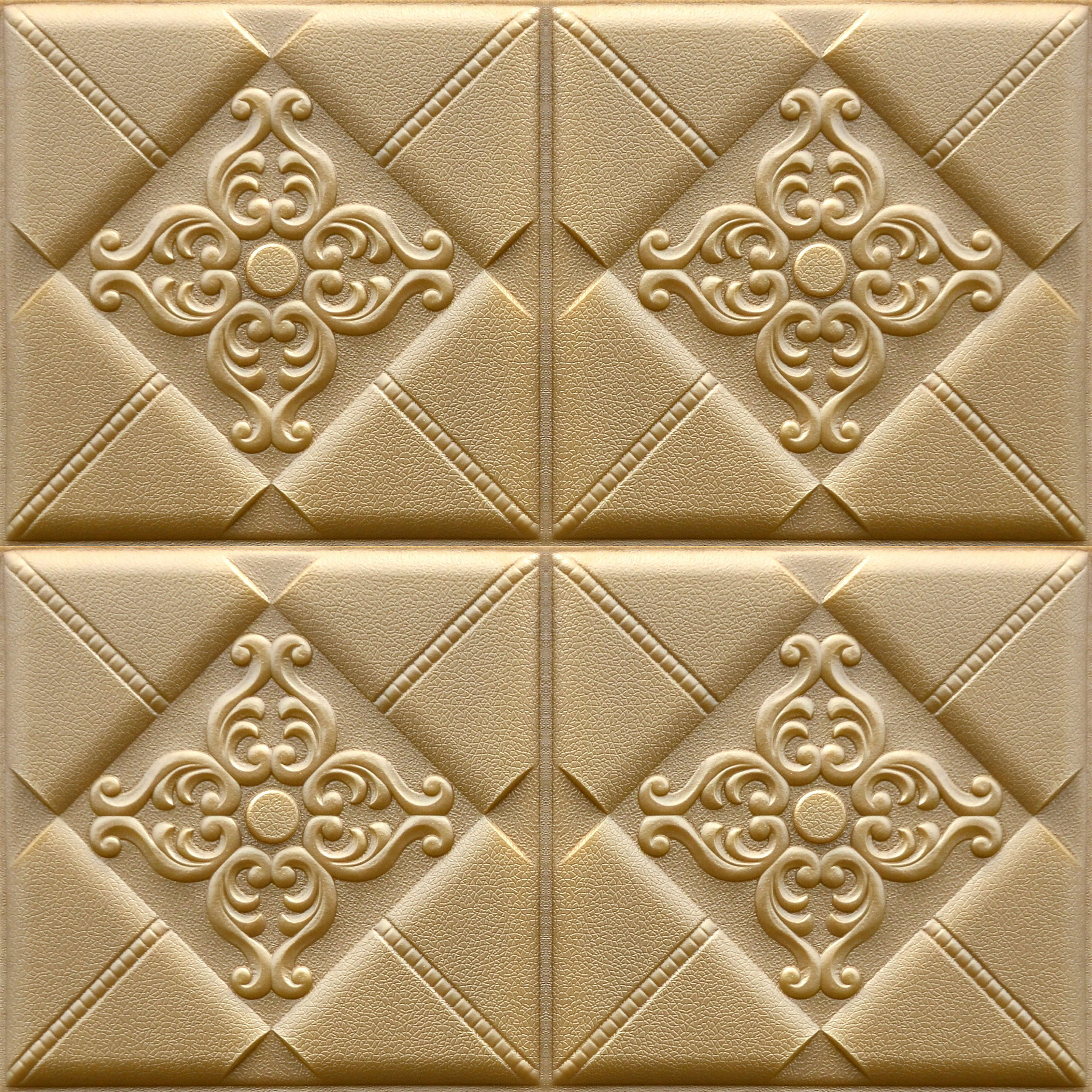 Embossed three-dimensional self-adhesive wall stickers European-style bedside TV ceiling background wall waterproof wallpaper soft bag