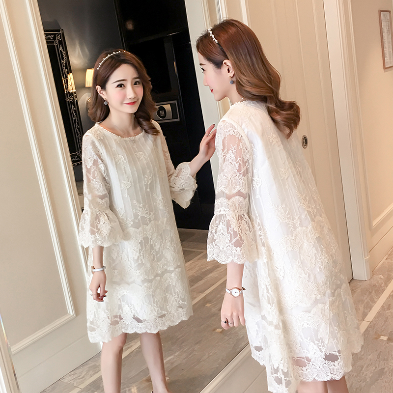 Maternity Wear Summer Style 2026 New Fashion Maternity Summer Suit Mid-Length Trendy Stylish Maternity Dress