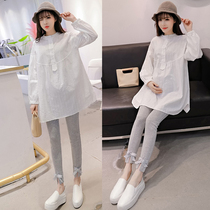 Pregnant Woman Lian Dress Nepotism Red for the Spring and Autumn blouses The new women do not explicitly have a suit in 2021