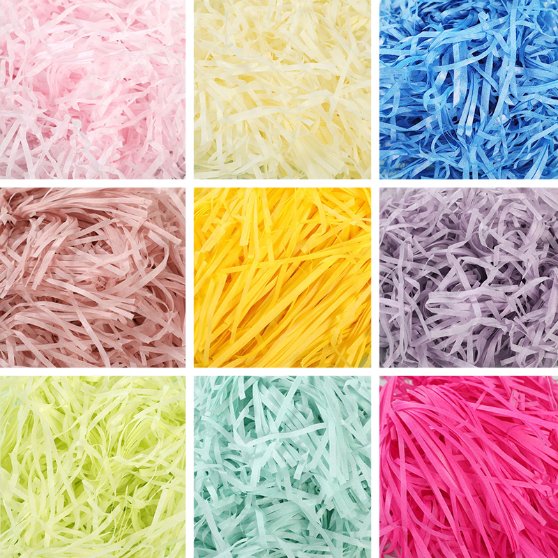 Raffia paper gift box filler biscuit box candy box chocolate box colored shredded paper 20g