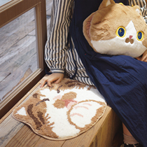 MEWJI Inexplicable Original Kitty cute room Room door bedroom Alien roll Cat Heads Carpet Mat absorbent