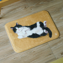Inexplicable MEWJI original cute kitty room room door bathroom rug floor mat Mat Gift Style Ensemble