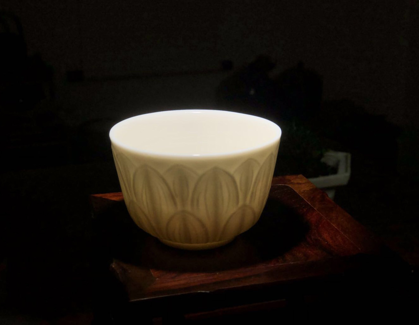 Mindai Antique Brand New Defied White Porcelain Teacup Tea Kiln Lotus Cup Kiln Address Goods Old Mold Pure Hand
