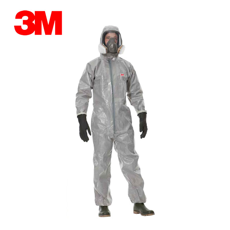 美国3M4570防护服防化服防尘服连体戴帽防化学品喷洒喷药实验室用 Изображение 1