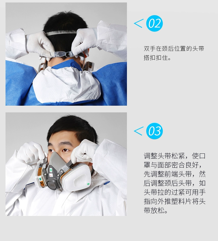Bộ mặt nạ phòng độc 3M6200+6003 chính hãng bảo vệ khí hơi axit hữu cơ sử dụng trong công nghiệp mặt nạ hàn mặt nạ phòng độc quân đội